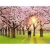 Diamond Painting Full Cherry Blossoms Mosaic House Sakura Embroidery Scenery Home Decor Diamond Art