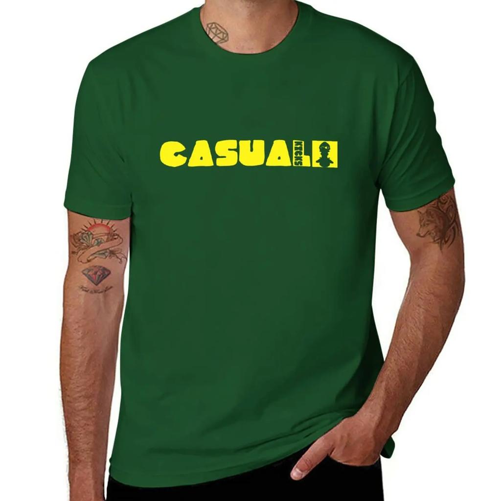 Casualkicks in yellow T-Shirt for a boy sports fans korean fashion Men's clothing