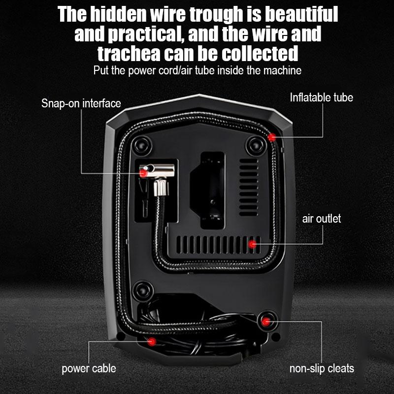 Автомобильный надувной насос, небольшой автомобильный портативный автомобиль с электрическими шинами, высокая мощность, 12 В, надувной насос, трубка насоса