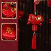 Felt Year Of The Snake Pendant Red Chinese Lucky Ornament Spring Festival Tassel Pendant  Party