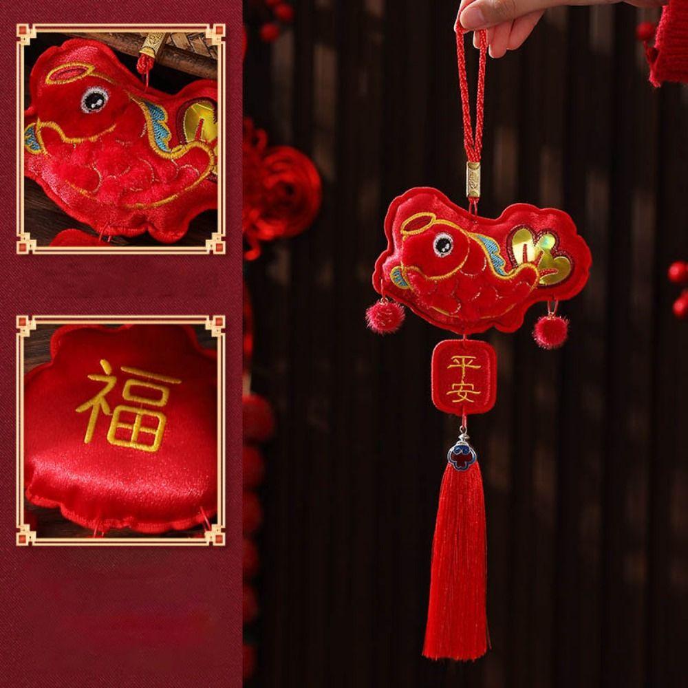 Felt Year Of The Snake Pendant Red Chinese Lucky Ornament Spring Festival Tassel Pendant Party