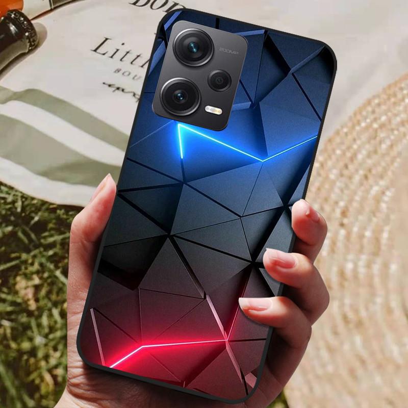 Чехол для Redmi Note 12 Pro 5G Чехлы Note12 Мягкий ТПУ Черный Силиконовый Чехол для Xiaomi Redmi Note 12 Pro+ 5G Plus Мультяшный Расписной