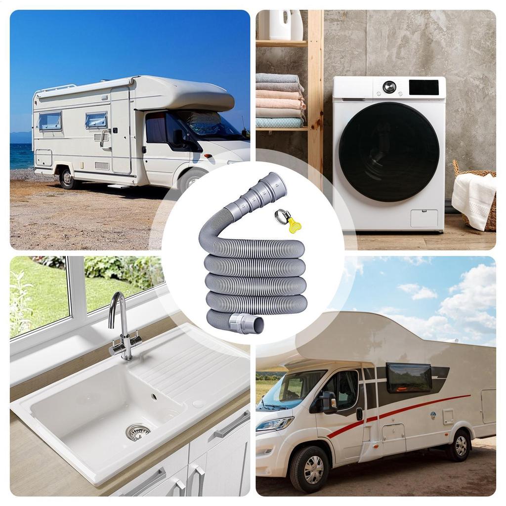 Шланг для канализации туристического прицепа Сверхпрочный Гибкий Герметичный Шланг для автодома Надежное Универсальное Решение для Удлинения Прицепа Для Отдыха на Природе