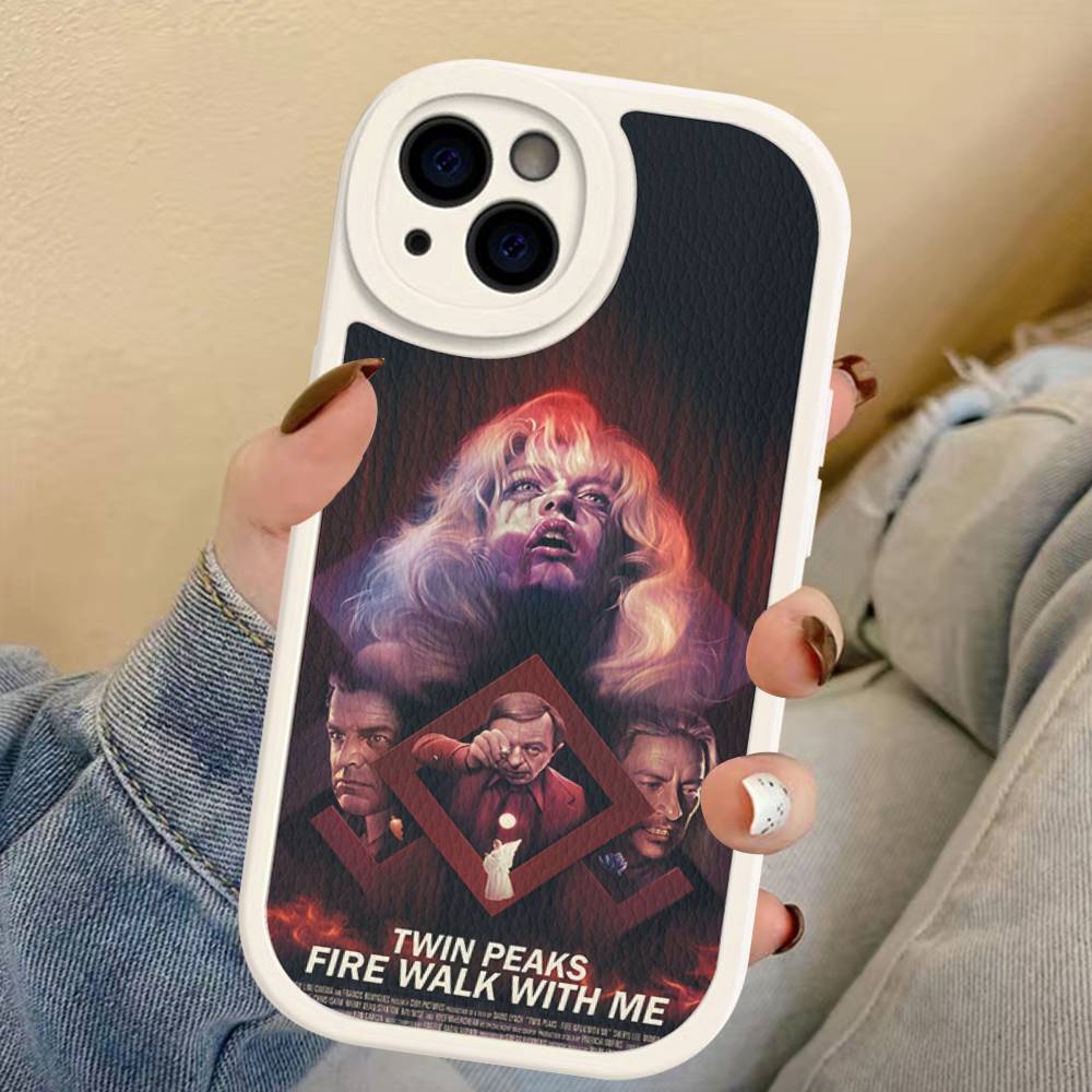 Twin Peaks TV Phone Case For IPhone 16 15 14 13 12 11 Pro Max Plus 16E Soft Leather Cover