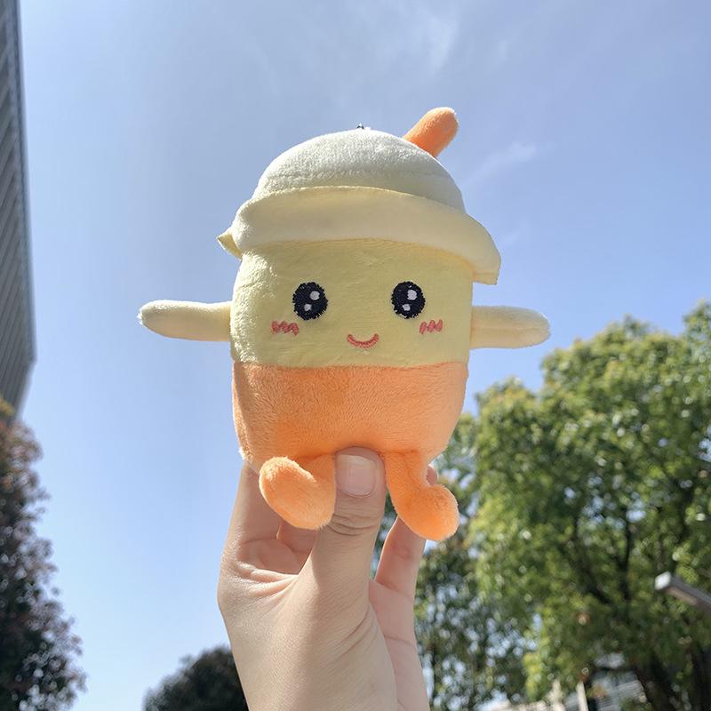 Креативный брелок-кукла в виде чашки молочного чая - Милый плюшевый аксессуар для рюкзаков