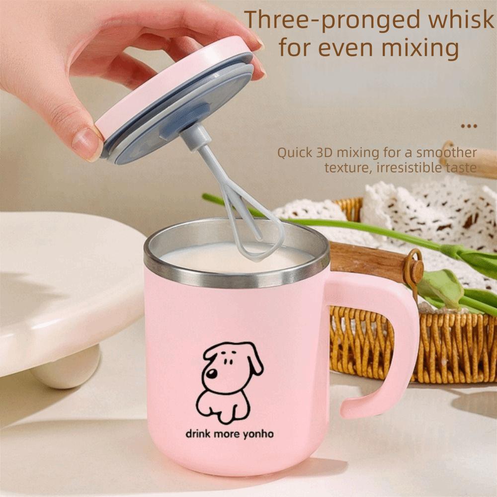 Detachable Design Automatic Stirring Cup Stirring Lid Electric Drink Mixer Office Use