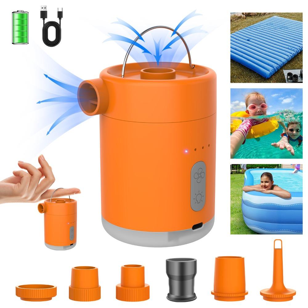 High Power Electric Air Pump Compact Design USB Rechargeable Pump Mini Wireless Pump Outdoor Use