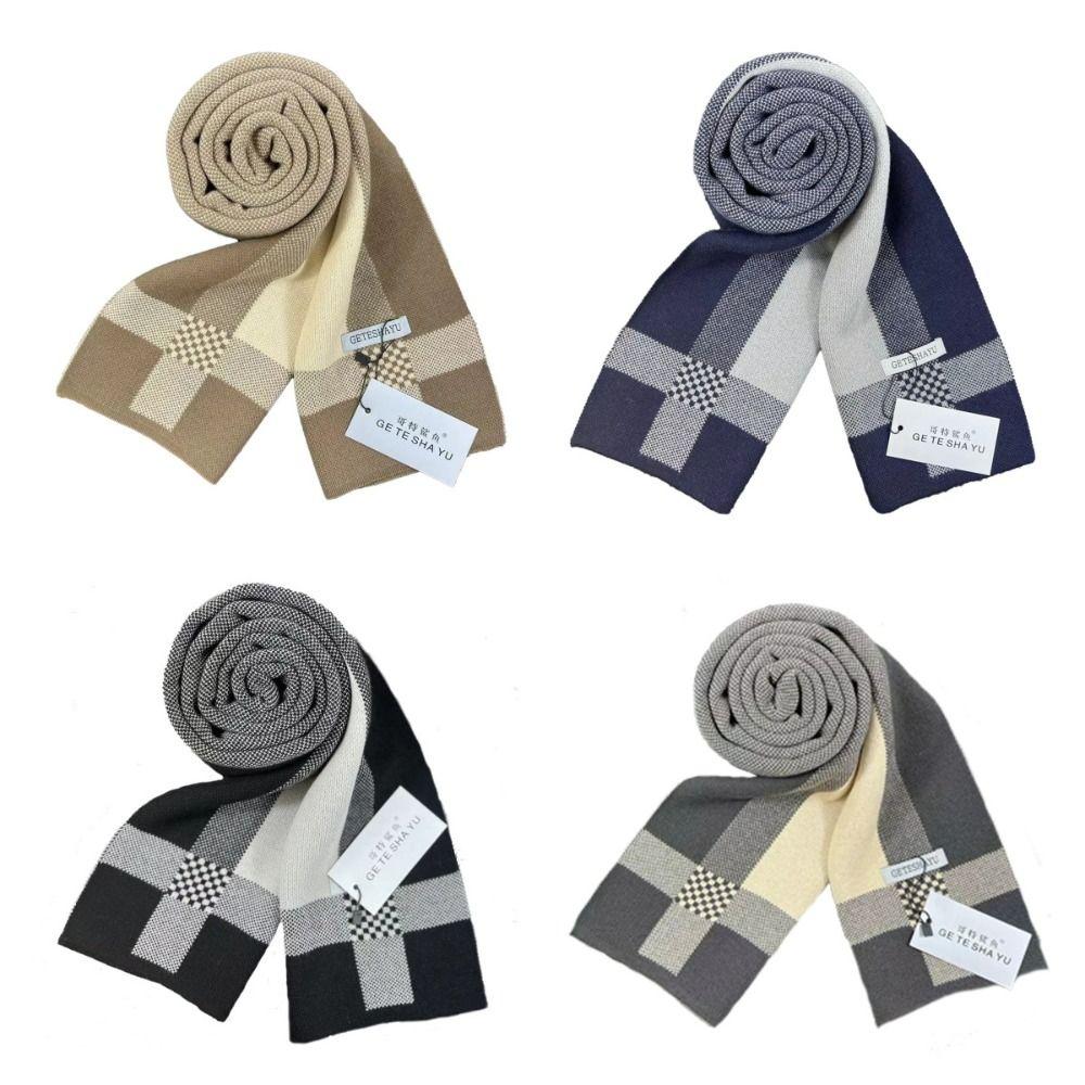 Thickened Men Knitted Scarf Lightweight Winter Cashmere Shawl Trendy Women/Men