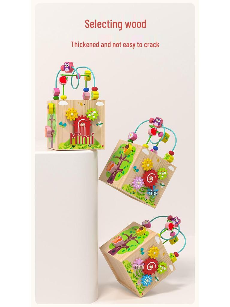 Wooden Educational Bead Maze Box: Early Development Toy for Infants & Toddlers