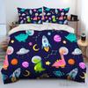 Мультяшный динозавр космический милый динозавр детский пододеяльник комплект HD одеяло покрывало для детей постельные принадлежности постельное белье декор спальни