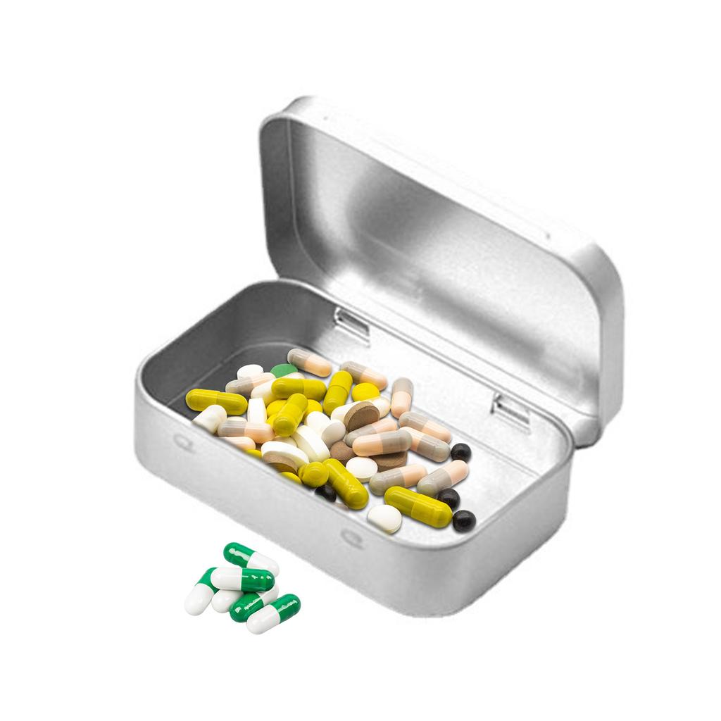 Прямоугольный контейнер для хранения, удобная маленькая металлическая банка с крышкой, жесть, сдвижная крышка, органайзер для ювелирных изделий для женщин и девочек