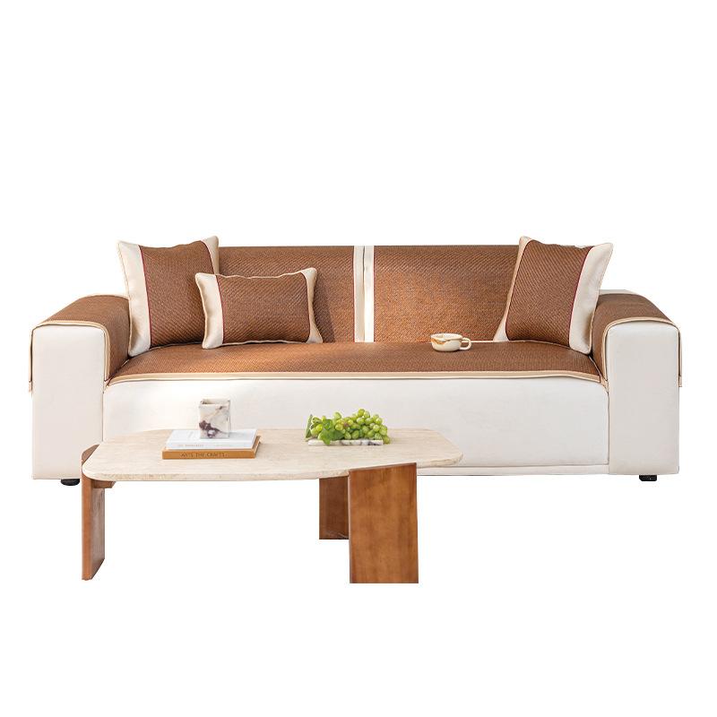 24 Years Summer New Chinese Rattan Mat Sofa Cushion Ice Silk Mat Cool Cushion Summer Cool Solid Wood Sofa Cover Seat Cushion