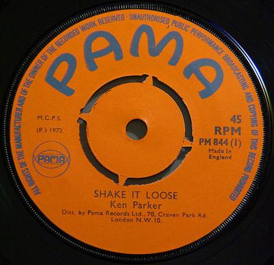 7-дюймовая пластинка KEN PARKER  TIMMY MCCOOK  KEN PAR  Shake It Loose  Shaking Version PM844 PAMA 1972 UK Reggae Ska  Dub Б/у