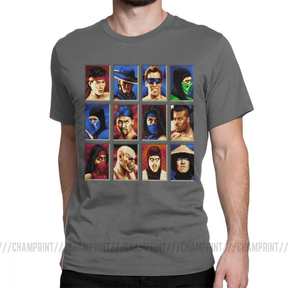 Vintage Mortal Kombat Ii Tees Genesis Character Select 16 Bit T Shirt Retro Gamer Collage T