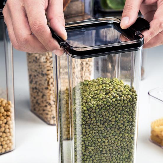 1/5Pcs Sealed Tank Large Capacity Food Grade BPA Free Transparent Design Airtight Food Flour