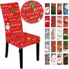 Chair Christmas Cover Elastic Printed Xmas Dining Room Party Banquet Decor Home