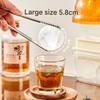 Large Ice Ball Maker Food Grade Silicone Whiskey Sphere Press Ice Cube Tray Giant Ice Ball Maker, Compact Storage for Home Bar