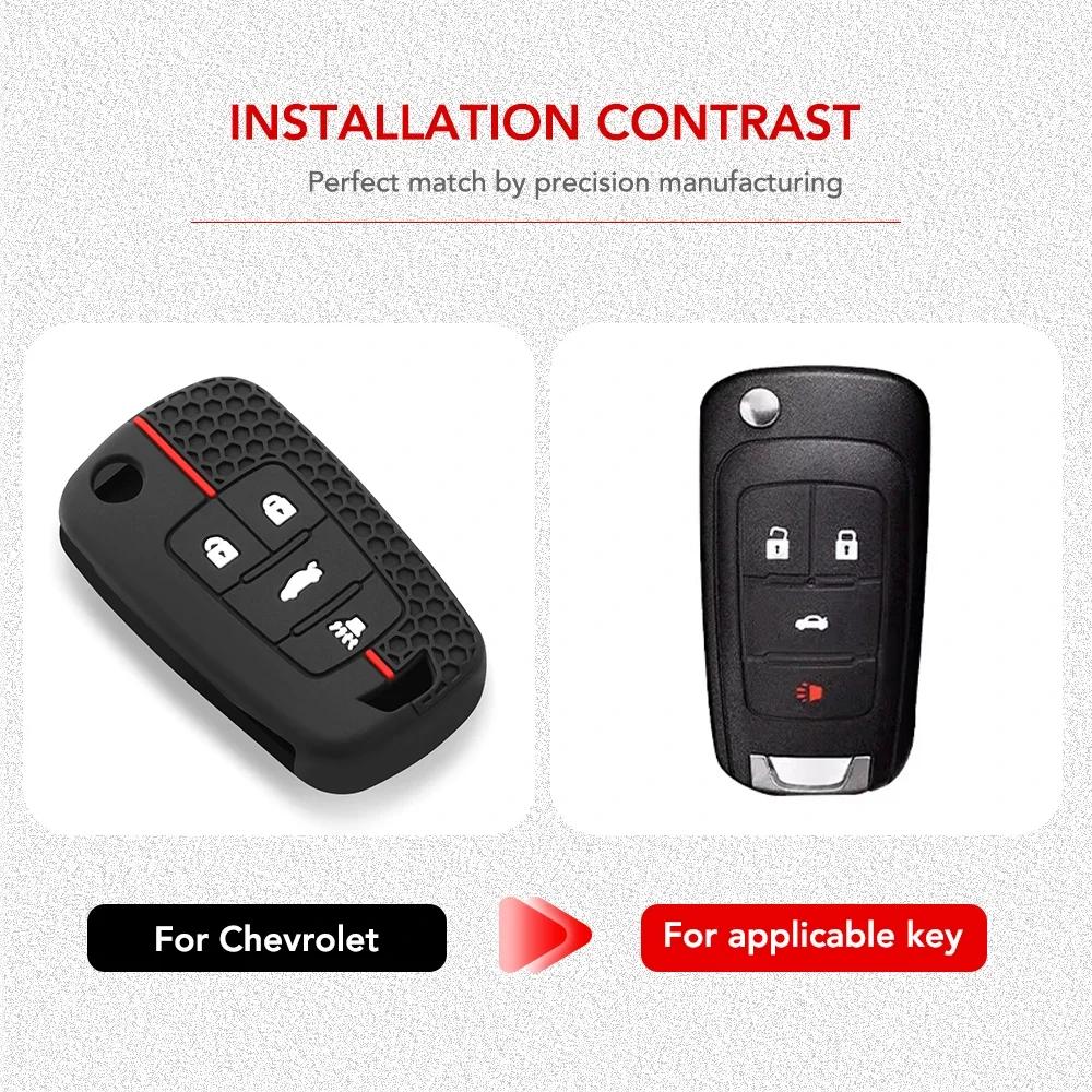 Чехол для смарт-ключа автомобиля, держатель для брелока Chevrolet Malibu Cruze Spark Opel Vauxhall Astra J Corsa DE, силикон