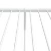 Metal Bed Frame with Headboard and Footboard White 100x200 cm