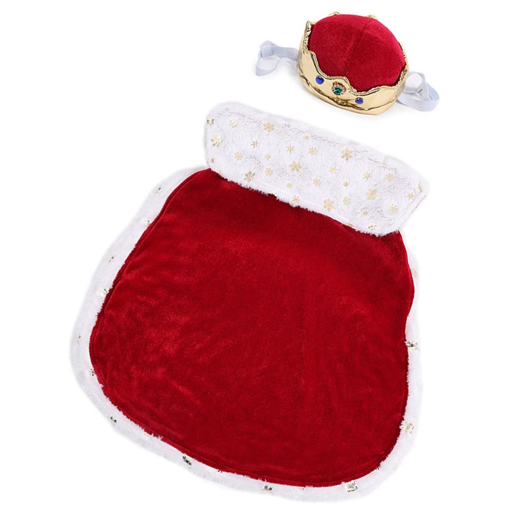 Элегантный королевский костюм для собаки с короной, дышащий наряд для питомца для косплея для ношения на Хэллоуинской вечеринке в помещении и на открытом воздухе