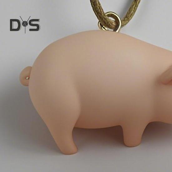 Милая подвеска в виде свиньи, украшение для салона автомобиля, забавная, меняющая цвет жареная свинья, подвеска в виде поросенка, автомобильный аксессуар для зеркала заднего вида