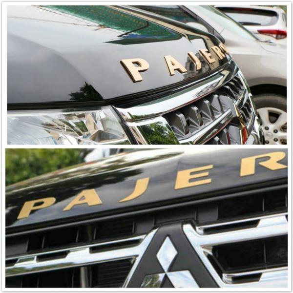 Car Suv Logo Trim Badge Emblem "pajero" Stickers Aluminum Alloy 1set Fit for Mitsubishi Pajero Sport