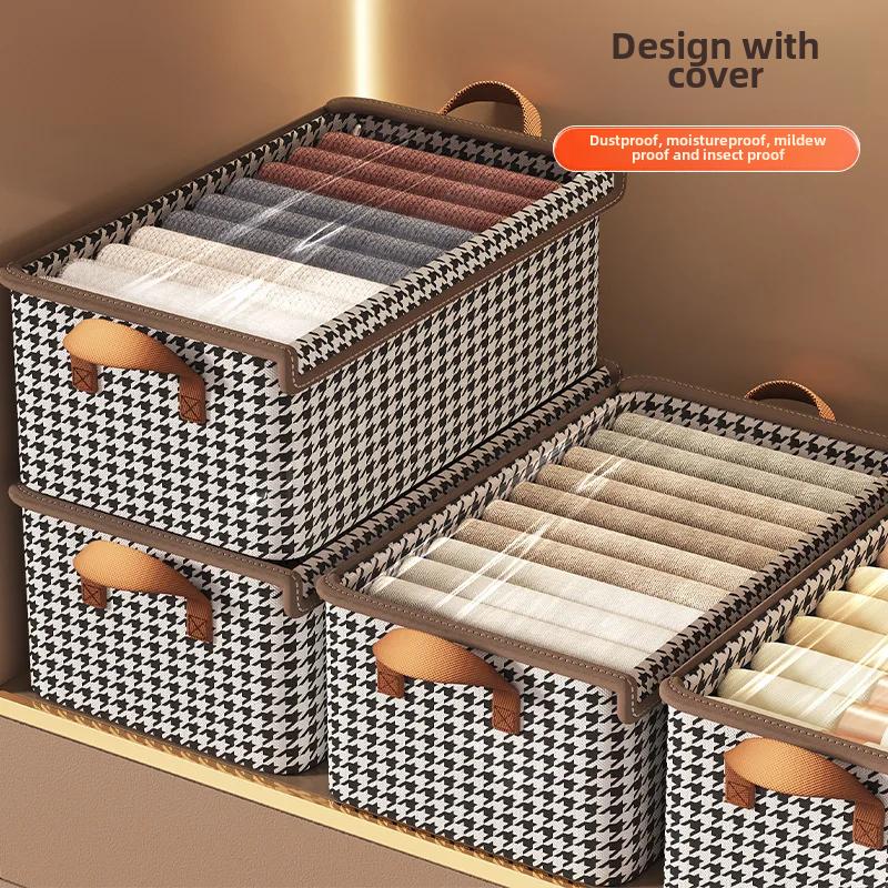 Органайзер для одежды, брюк, джинсов, ящик для хранения, большая вместимость, складной ящик для хранения со стальной рамой, несущий органайзер