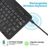 Беспроводная Bluetooth-клавиатура, мини-клавиатура для Ipad, телефона, планшета, резиновые колпачки, перезаряжаемая игровая клавиатура для Android, Ios, Windows
