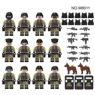 M8011 Зеленый Антитеррористический Спецназ M8086 M8162 Фигурка из Строительных Блоков Армии России Игрушка из Мелких Деталей