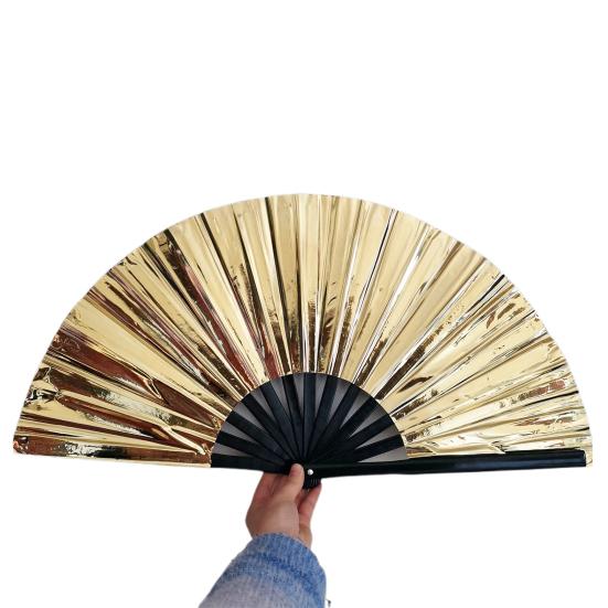 ПВХ голографический складной веер портативный переливающийся ручной вентилятор летний охлаждающий вентилятор украшение