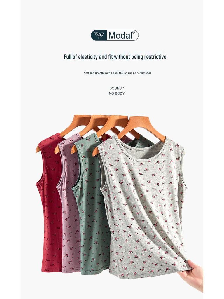 Летняя пижама мамы: Легкий модальный жилет и комплект с короткими рукавами для женщин среднего и пожилого возраста