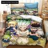 Новый Аниме Dr.STONE 3D Печать Комплект Постельного Белья Мягкие Пододеяльники Наволочки 2/3 Предмета Теплый Одеяло Комплекты Постельного Белья Пододеяльник Комплекты