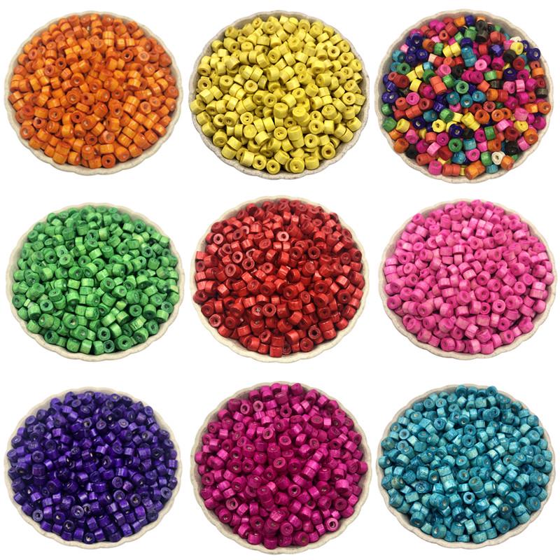 Деревянные цилиндрические свободные бусины ожерелье браслет DIY для находок ювелирных изделий маркировка DIY оптовая продажа 500 шт 5 мм бусины ручной работы