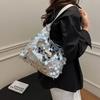 Purse Sequin Tote Bag Evening Bag Silver Shoulder Bag Casual Blingbling Handbag  Girls
