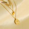 2023 Gold-Plated Stainless Steel Star Pendant Necklace - Versatile Fashion for Women