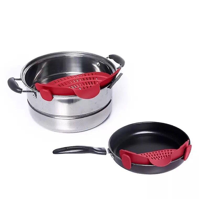 Quick filter, attachable silicone filter for all pots and bowls for spaghetti, pasta, noodles and fr