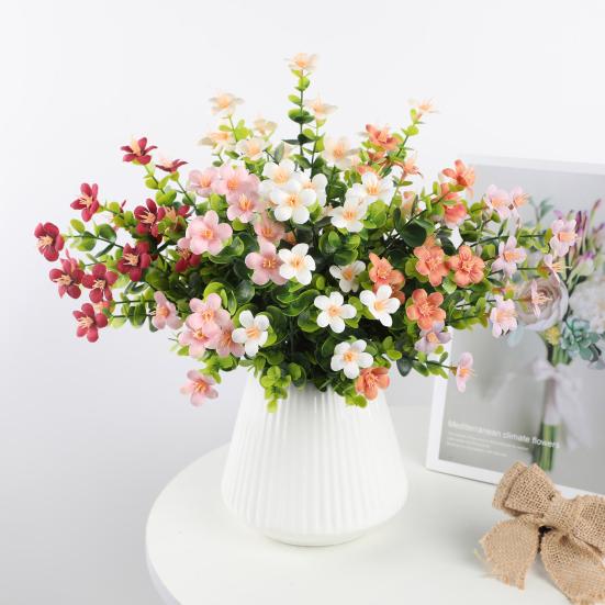 Букет искусственных цветов Устойчивые к УФ-лучам Искусственные растения для улицы Искусственные цветы Зелень Кустарники для комнатной вазы Уличный оконный ящик Садовый декор для патио