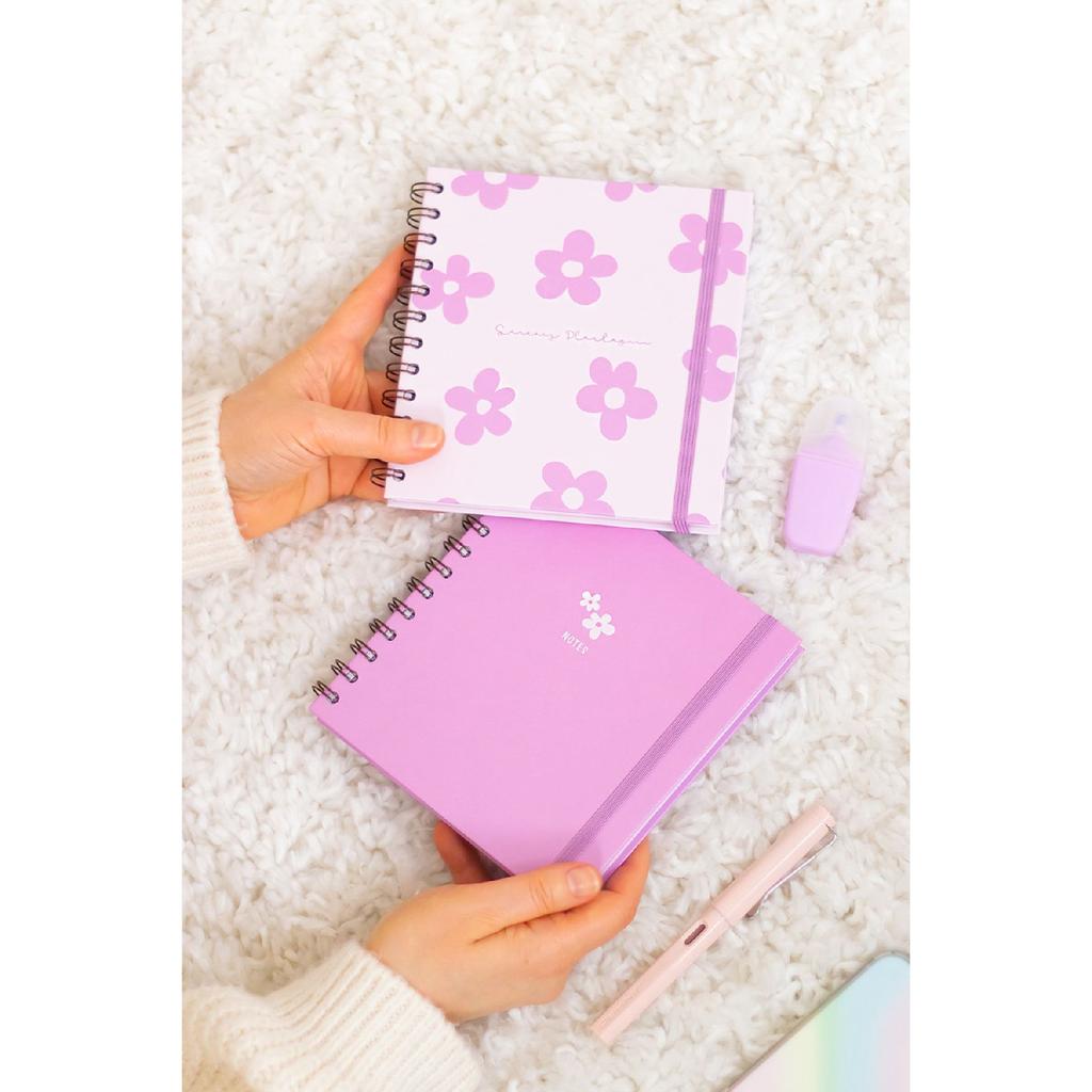 Квадратный набор 15x15 см из 2 спиральных ежедневников на неопределенный срок и блокнота Rainbow