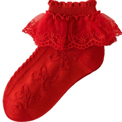 Детские хлопковые носки для девочек, однотонные детские носки для девочек, кружевные модные мягкие красивые детские носки для малышей, новинка лета