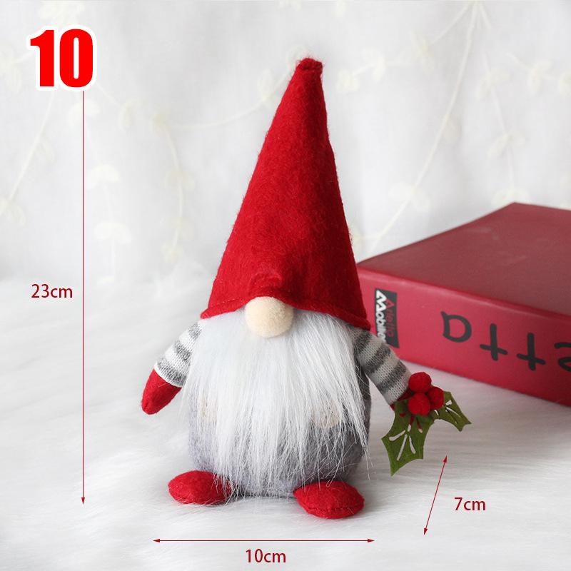 34 Styles Knitted Fabric Swedish Tomte Dwarf Rudolph Gnomes Dwarf Santa Claus Faceless Plush Doll