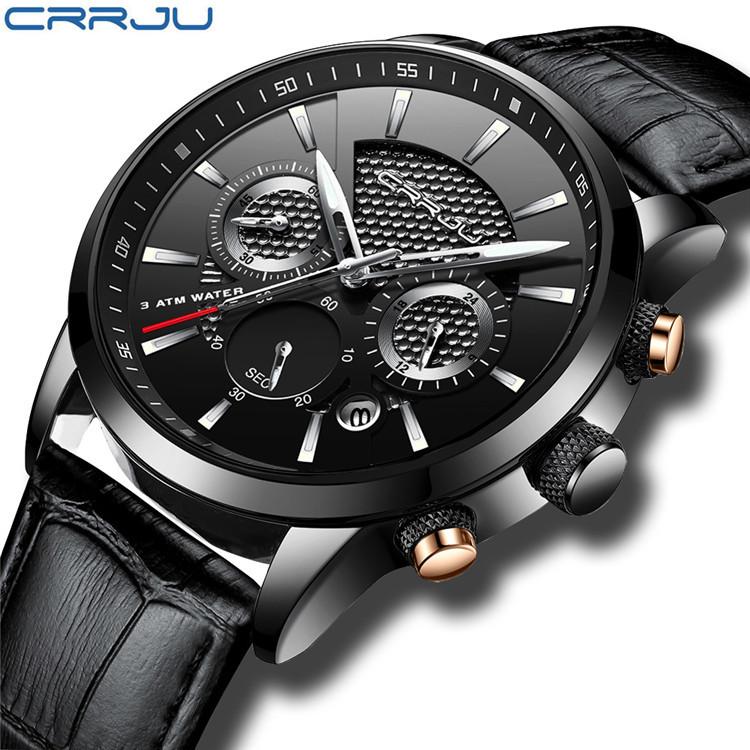 CRRJU-2212L Belt Six-pin Chronograph Watch Fashion Men's Watch Business Men's Watch