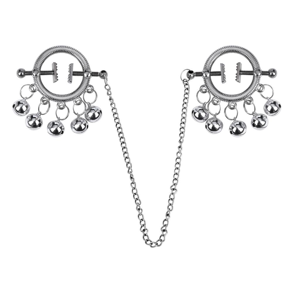 New Arrival Metal Nipple Clamps Clips with Chain Clitoris Stimulator Steel Nipple Breast Clamps Flirting Women Sex Toy