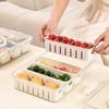 Large Capacity Divided Dinner Plate Plastic Food Preservation Store Box Snack Fruit Tray  for Home