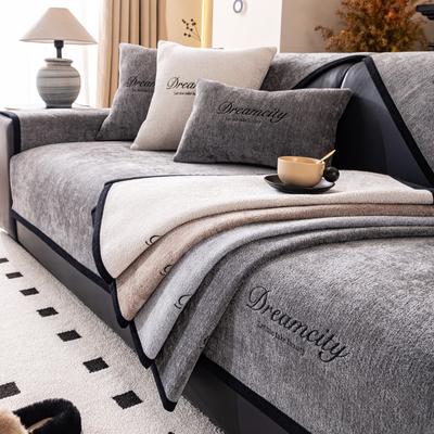 Нескользящий коврик для дивана из шенилла, однотонный чехол для дивана в гостиную, роскошная подушка для углового дивана, подушка для сиденья, защитные чехлы для дома