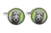 Irish Wolfhound - cufflinks and tie with your photo, a suit decoration, men's jewelry from the Art-Dog brand.
