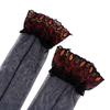 Ladies Anti Slip Embroidery Lace Over Knee Stockings Striped Peacock Feathers Stocking Thigh Highs