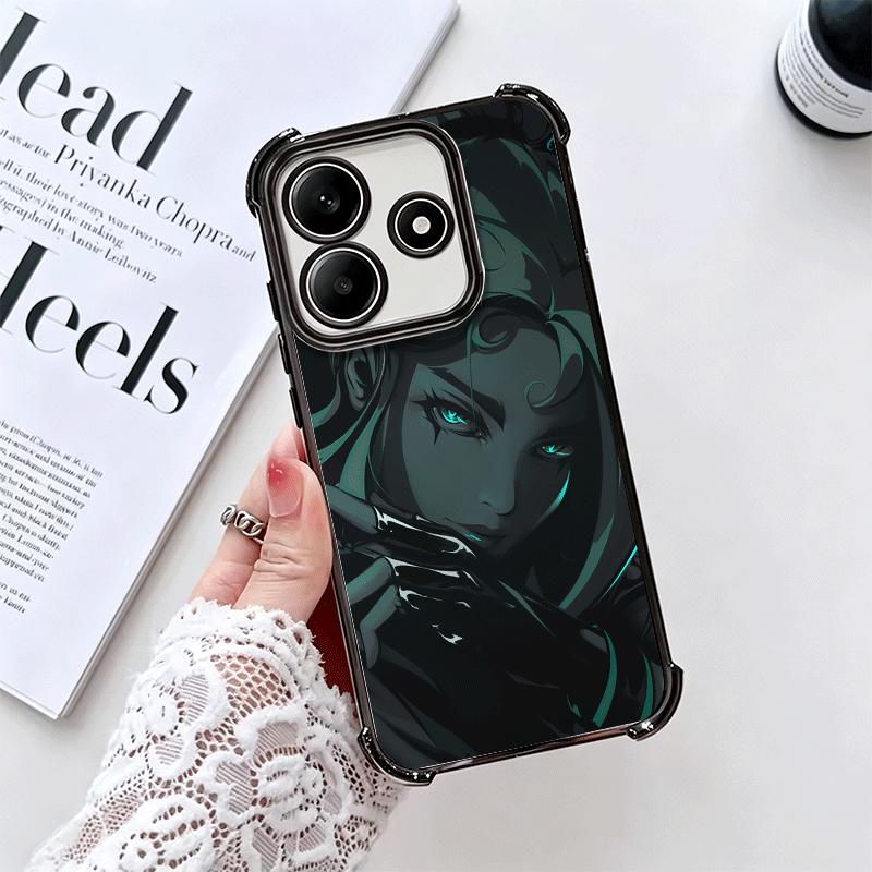 V-Valorant Game Black Cool Soft Phone Case For Xiaomi Redmi Note 14 15 Pro Plus 13 12 11S 11T 5G 10 9S 9 Plating Anti-Fall Funda