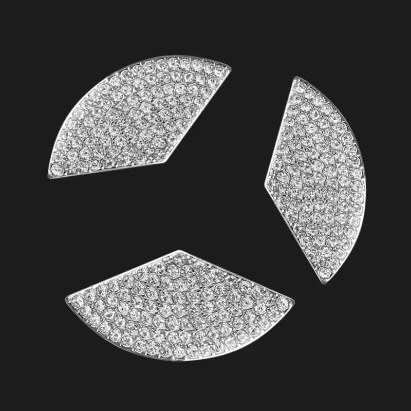 45/49mm Car Steering Wheel Emblem Crystal Diamond Sticker For Mercedes Benz A B C E Class GLA CLA GLC GLK GLE Series Accessories ZY3