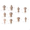 10x Unfinished Mushroom Micro Plain Wooden for DIY Children Crafts Landscape