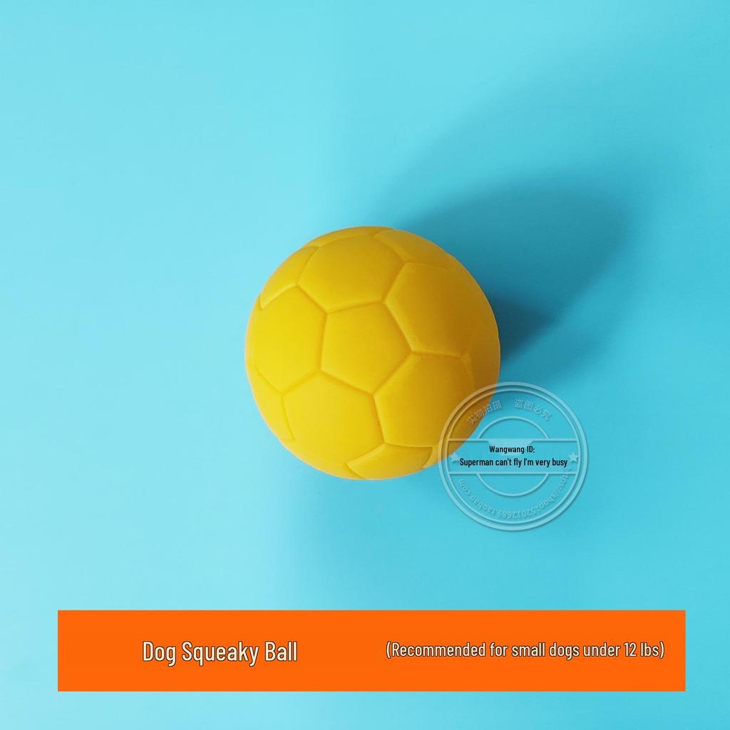 Sounding Football Dog Toy: Bite-Resistant Molar Teething Ball for Small Dogs like Teddy, Bichon Frise, and Pug.